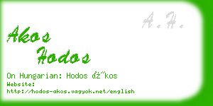 akos hodos business card